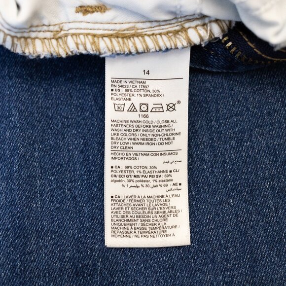 Old Navy High-Waisted Wow Wide-Leg Jeans 14 Blue Relaxed Classic Capsule - Picture 5 of 9